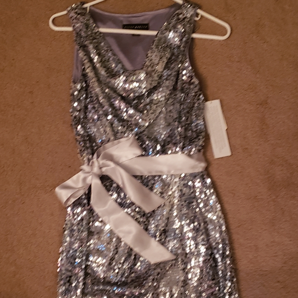 Silver Sequin Dress